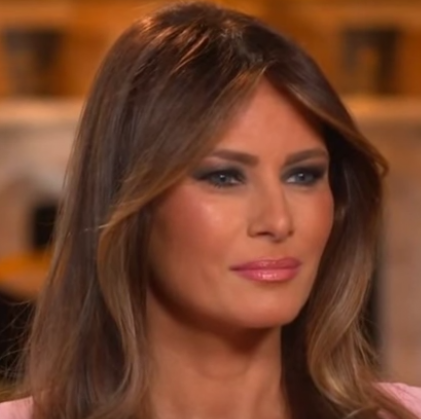 Melania minutes after crying