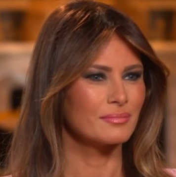 Photo of Melania Trump looking tearful