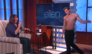 Dancer paid to strip and be fondled by women as they drank alcohol on "ellen"