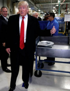 Trump congratulates Mexican workers in US factory